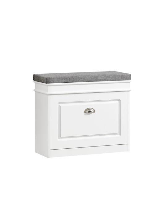Eingangsmöbel mit Bank White 60x24x51cm