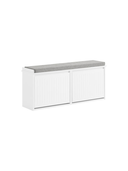 Entry Furniture with Bench White 100x26x46cm