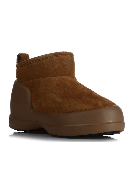 Low Suede Γυναικεία Μποτάκια Καφέ