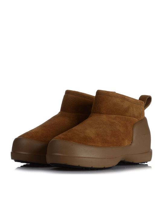 Low Suede Γυναικεία Μποτάκια Καφέ