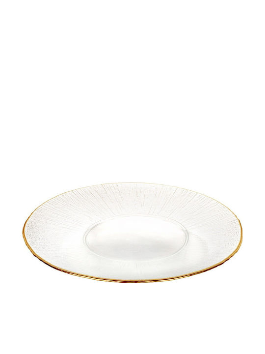 Home&Styling Collection Πιάτο Ρηχό Χρυσό με Διάμετρο 32cm