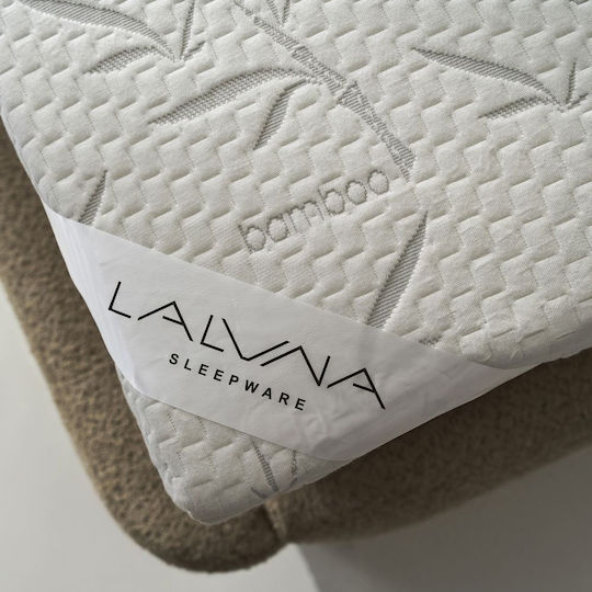 La Luna Mattress Topper Easy Rest Semi-Double Memory Foam with Bamboo Fibers , Removable Cover & Elastic Straps 110x200x5cm