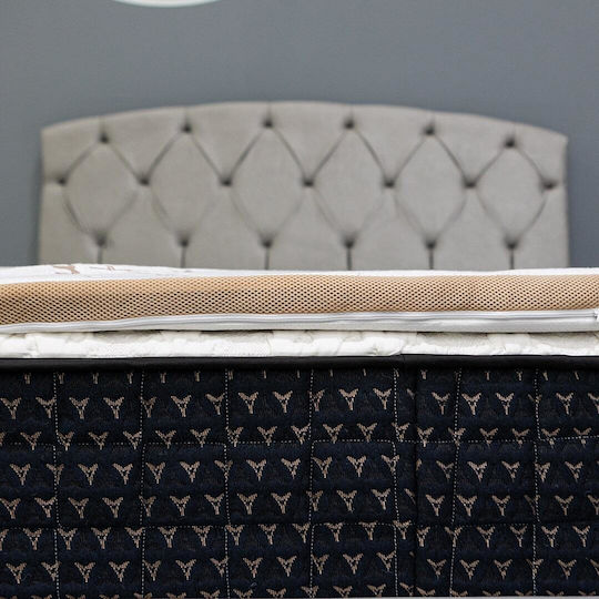 Como felt & wadding producers Mattress Topper Double Memory Foam with Bamboo Fibers Removable Cover & Straps 150x200x4cm