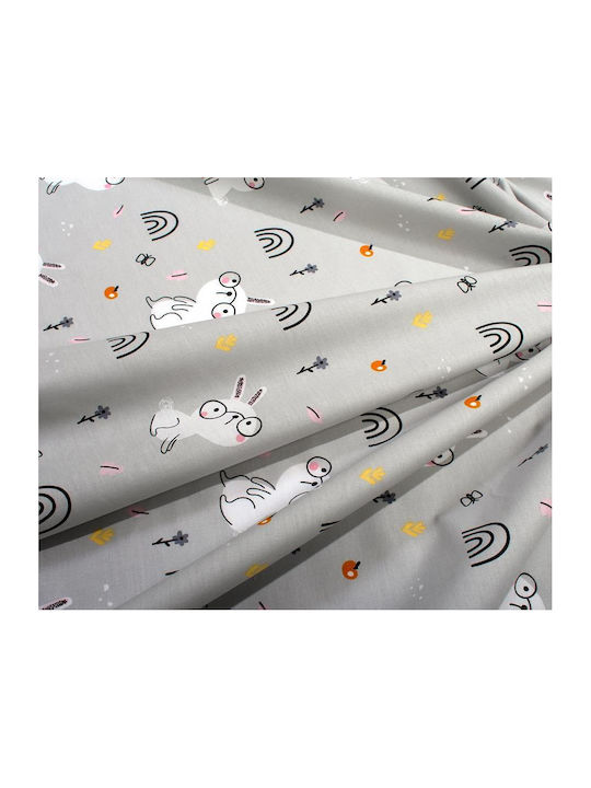 Dimcol Rabbit Garden 586 Σελτεδάκι Χασέ Γκρι 80x80εκ.