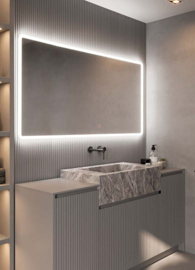 Imex Oglindă Pătrată De Baie Cu Lumini LED Din Metal 100x80cm