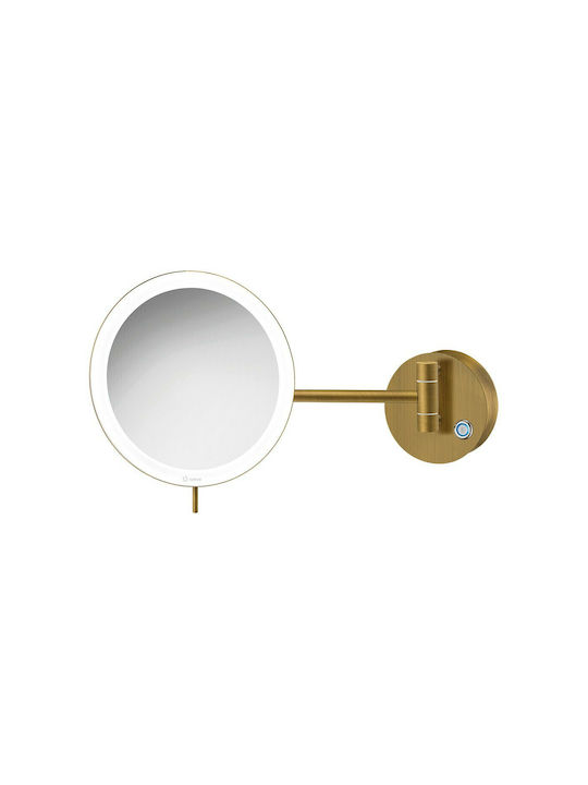 Sanco MRLED-705 Mărire Oglindă de Baie Rotundă Lumini LED 20x20cm Bronz