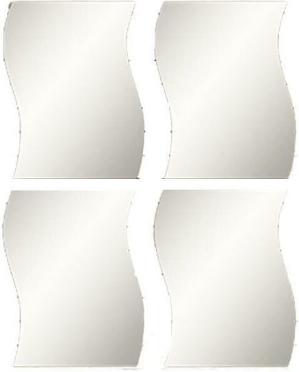 853999 Oglindă De Baie Asimetrică Set 18x19.5cm