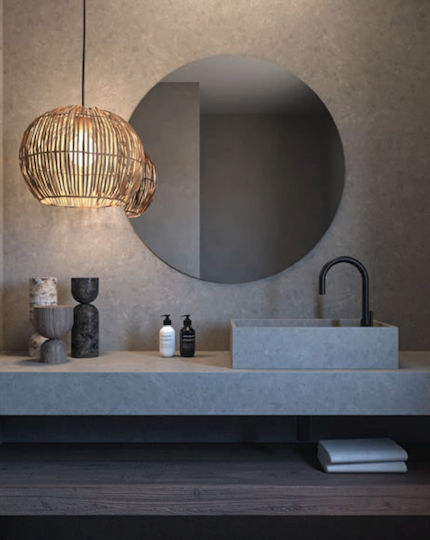 Circle Project Στρογγυλός Καθρέπτης Μπάνιου Led Αφής 42x42cm