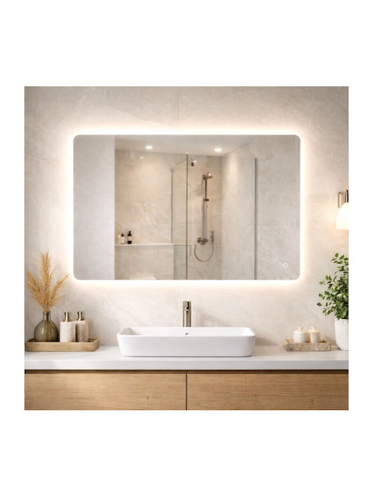Savvopoulos Xenon Bathroom Mirror Led Touch 80x70cm