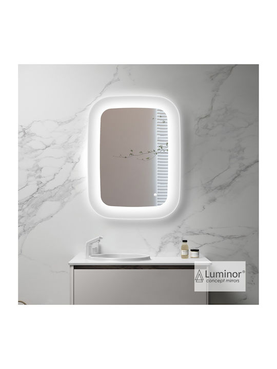 Luminor Огледало За Баня LED От Пластмаса 60x80см