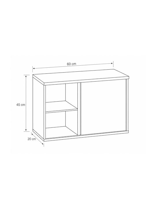 MRShome Огледало За Баня 60x20см Бежов