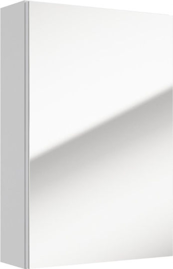 Deftrans Καθρέπτης από Μοριοσανίδα με Ντουλάπι 60x40cm Λευκός