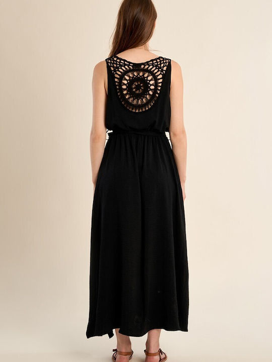 Summer Maxi Evening Dress Black