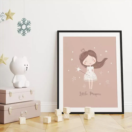 Kids Wall Art Little Princess Made of Wood 40x50cm