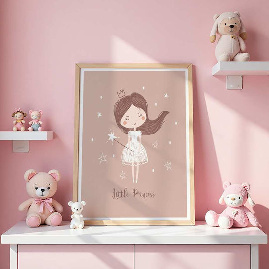 Kids Wall Art Little Princess Made of Wood 40x50cm