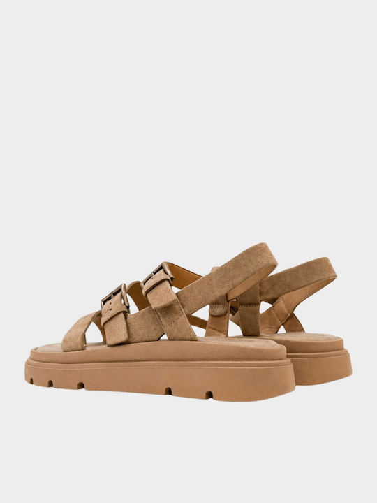 Women's Flat Sandals Flatforms Beige