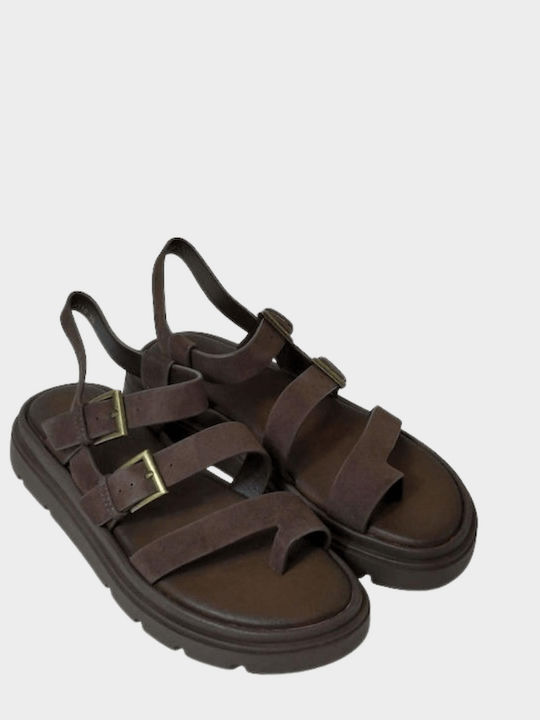 Women's Flat Sandals Flatforms Brown