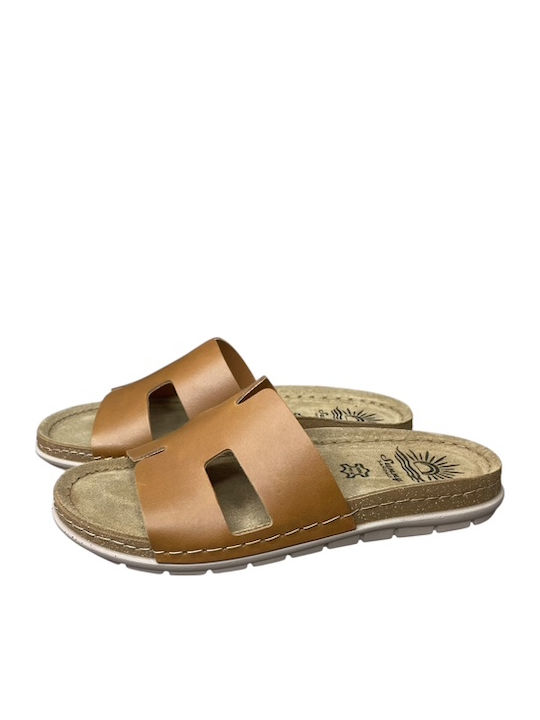 Leather Women's Anatomic Tabac Brown Sandals GY-08415-7-3