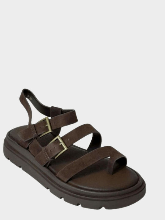 Women's Flat Sandals Flatforms Brown