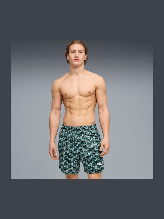Puma Costume De Baie Bărbați Pantaloni Scurți Albastru Cu Modele