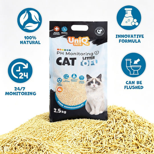 Uniq Uniq Pflanzliche Katzenstreu Tofu Unparfümiert 2,5kg / 6lt