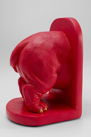 Rhino Party Book End Holders Polyresin Pink Set 2 Pieces 13x19.5x31cm