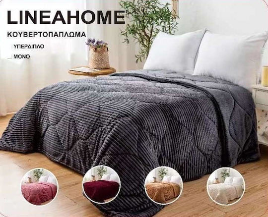 Linea Home Husă de pătură Single 160x210cm Ecru