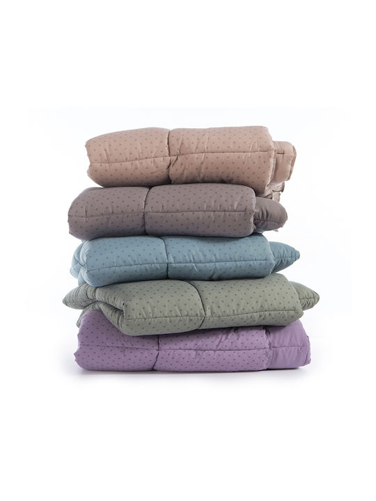 Nef-Nef Homeware Пухено Единично с Пълнеж Microfiber 160x220бр Colorfull Sangria 330 г/м²Gsm