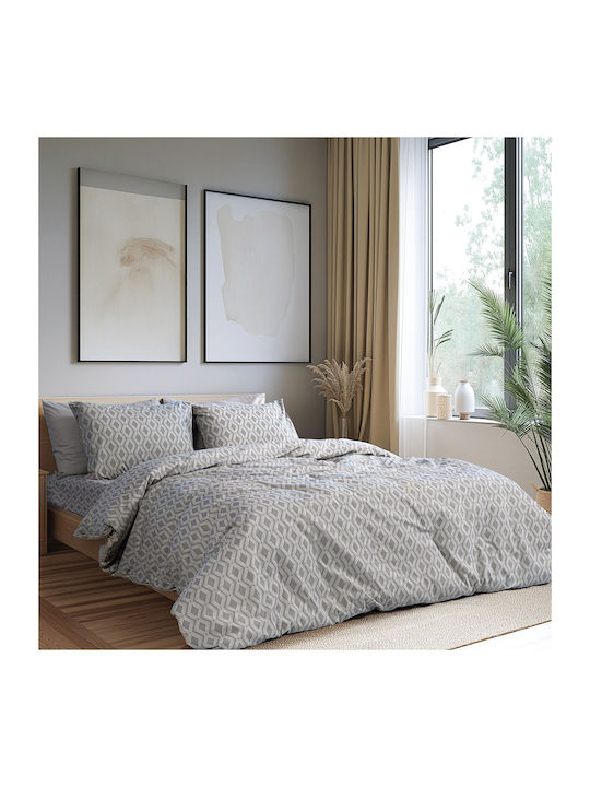 Beauty Home Single Quilt Set 160x230cm Art 12563 Gray 12563PMMO 2pcs