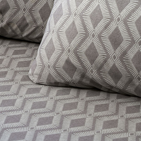 Beauty Home Single Quilt Set 160x230cm Art 12563 Gray 12563PMMO 2pcs