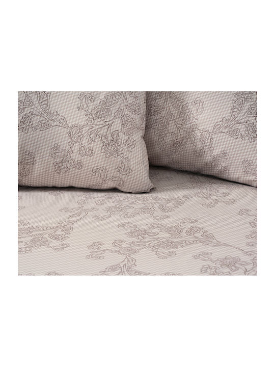 Beauty Home Single Quilt Set 160x230cm Art 12570 Beige 12570PMMO 2pcs