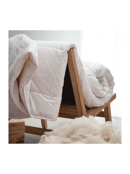 Vesta Home Bettdecke Großes Doppelbett Wolle 220x230cm Alpaca White 400 GSMGsm 12.5 togs Togs