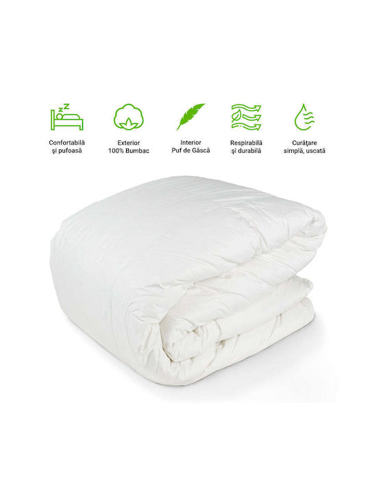 HappyNest Κουβερτοπάπλωμα Πουπουλένιο Διπλό 200x220εκ. 800