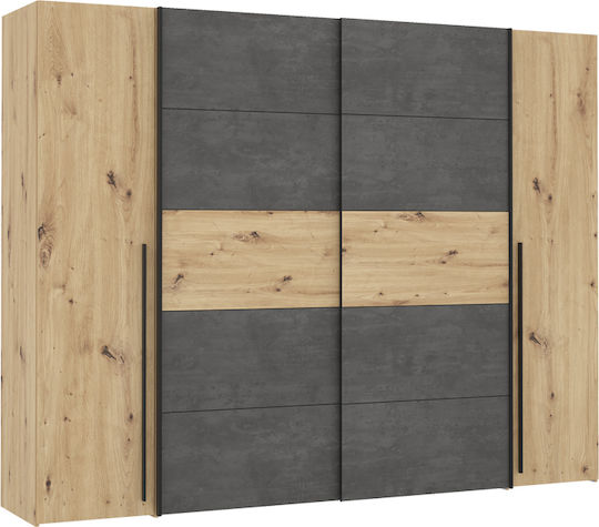 Verzo Τετράφυλλη Ντουλάπα Συρόμενη 270.5x61.5x210.5cm Verzo Τετράφυλλη Ντουλάπα Συρόμενη 270.5x61.5x210.5cm
