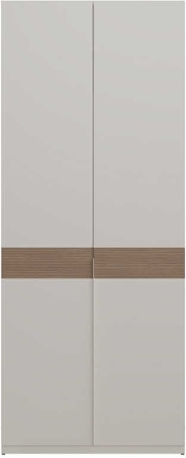 Milano Δίφυλλη Ντουλάπα 90x60x223cm Λευκό Mink