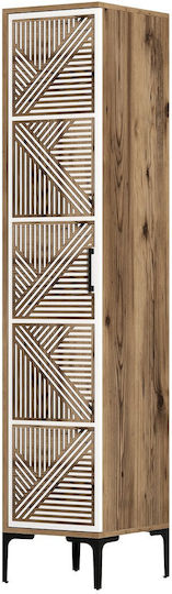Solano Μονόφυλλη Ντουλάπα 47.5x40x201.4cm Καρυδια/λευκο Solano Μονόφυλλη Ντουλάπα 47.5x40x201.4cm Καρυδια/λευκο