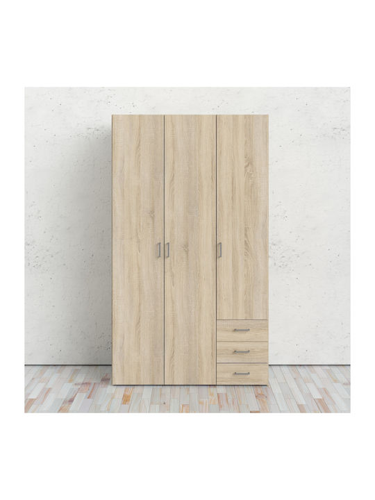 Space Dulap Triplă Uși Stejar 115.8x49.5x200.4cm