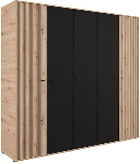 Δίφυλλη Ντουλάπα 228x55x211cm Μαυρο Δίφυλλη Ντουλάπα 228x55x211cm Μαυρο
