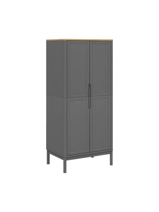 Δίφυλλη Ντουλάπα Γκρι 77x53x171cm