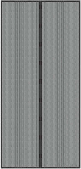 Smartic Plasă Ușa Magnetic Neagră din Poliester 180x235cm
