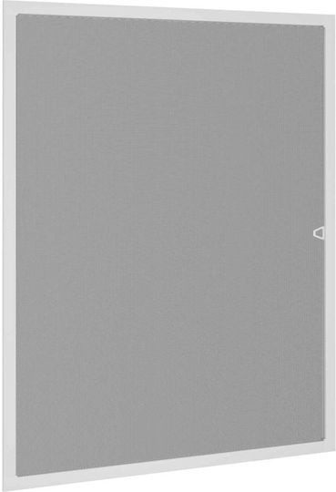 vidaXL Σίτα Παραθύρου από Fiberglass Λευκή με Πλαίσιο 130x110cm