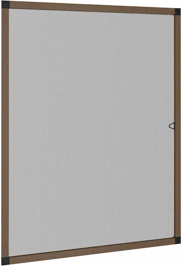 vidaXL Σίτα Παραθύρου από Fiberglass Καφέ με Πλαίσιο 150x130cm