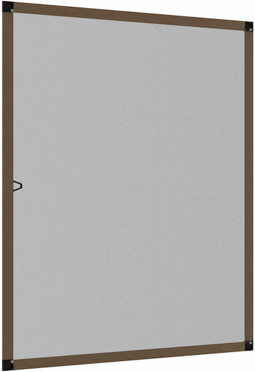 vidaXL Σίτα Παραθύρου από Fiberglass Καφέ με Πλαίσιο 150x130cm