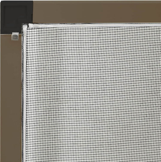 vidaXL Σίτα Παραθύρου από Fiberglass Καφέ με Πλαίσιο 140x120cm