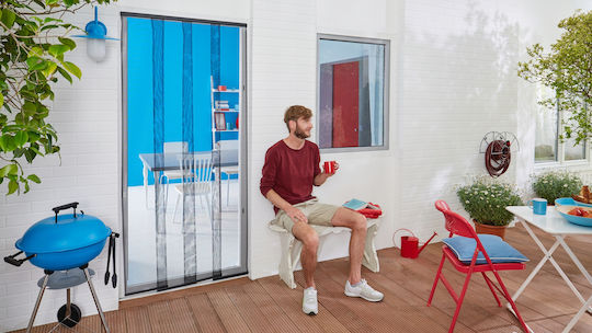 Tesa Standard Screen Door Magnetic White from Fiberglass 220x95cm