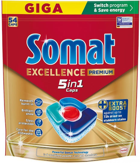 Somat Excellence Premium 54 Dishwasher Pods