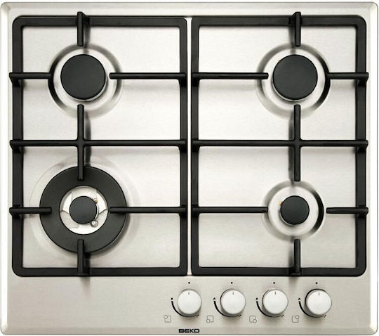 Beko Plită pe Gaz Autonom Inox 60x51εκ. Argintiu