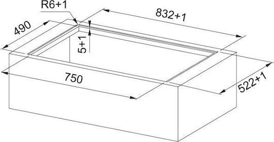 Franke Maris Midnight FMA 8352 R HI Επαγωγική Εστία Αυτόνομη με Απορροφητήρα & Λειτουργία Κλειδώματος 83x52εκ. 3105001137