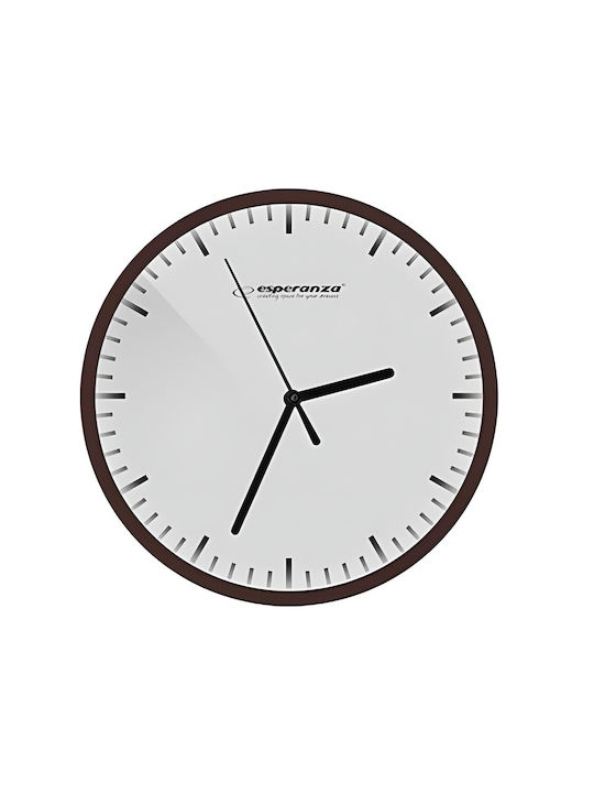 Esperanza Budapest Wall Clock Plastic Black Ø20cm
