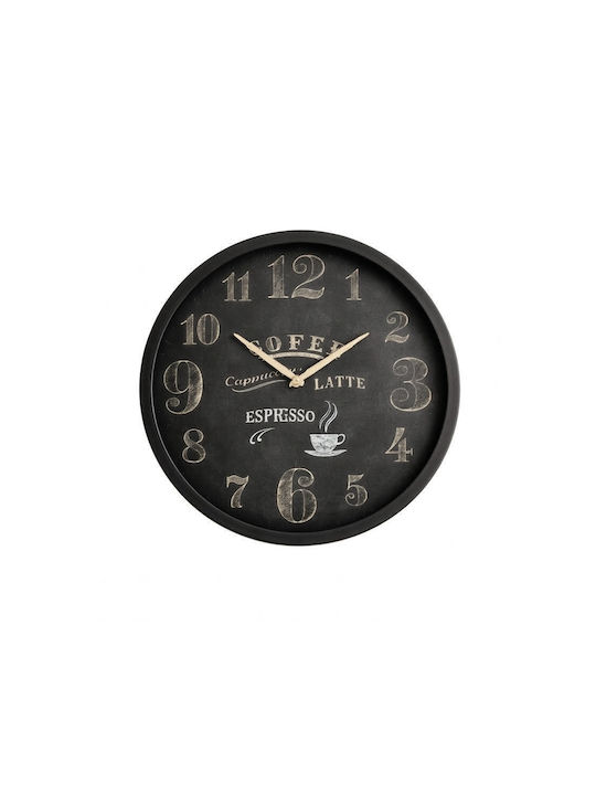 Lalos Antique Wall Clock Wooden 30cm Diameter